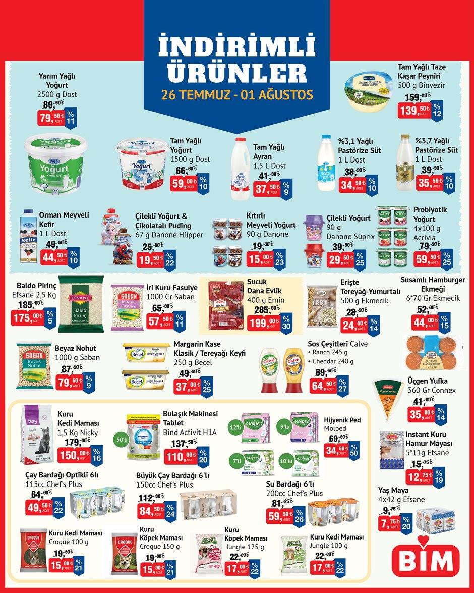 BİM’de Bugün, Yarın ve Cuma Günü Yüzde 50 İndirim Kampanyası Başladı! BİM 30 Temmuz Aktüel Kataloğu! 1