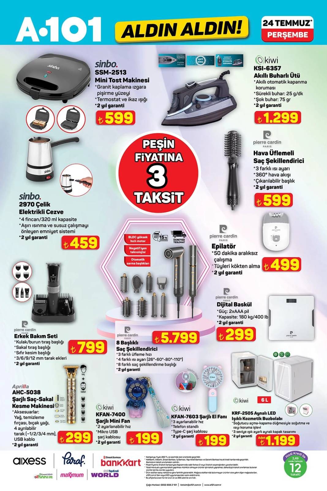 A101’e Erkek Bakım Seti ve Mini Fan Geliyor! A101 24 Temmuz Aktüel Kataloğu! 1