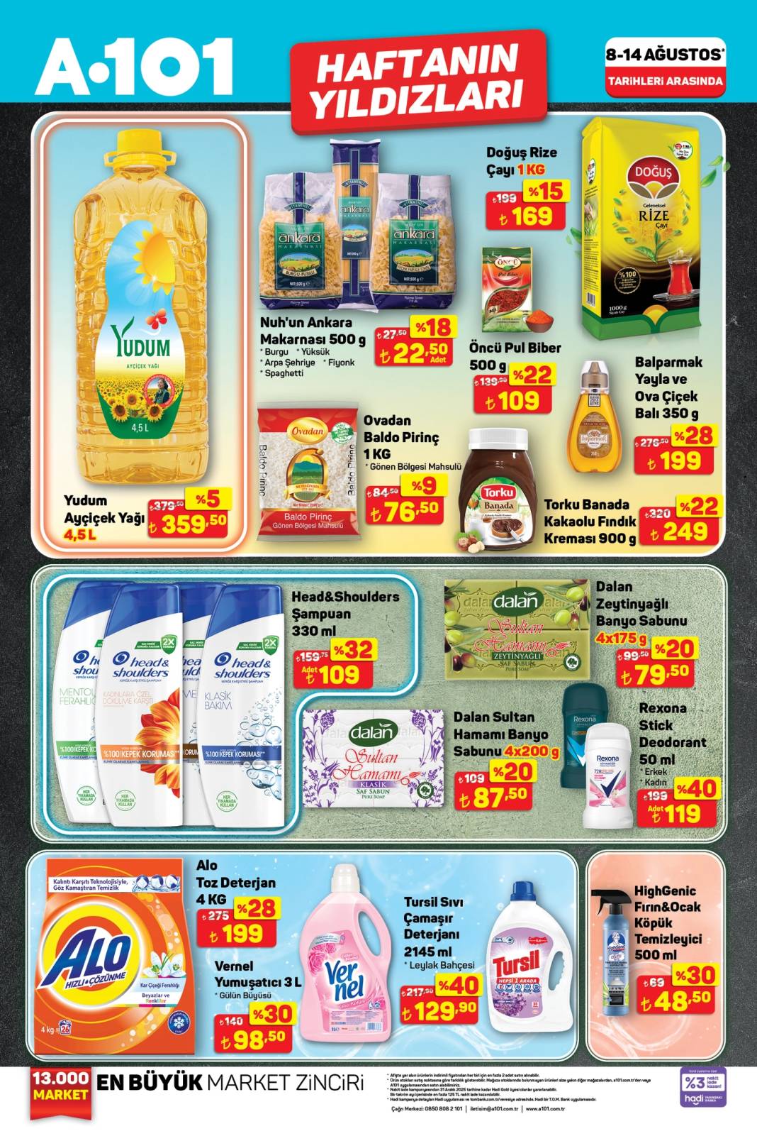 A101’e Yüzde 50 İndirim Geldi! 10-14 Ağustos A101 Aktüel Kataloğu! 1
