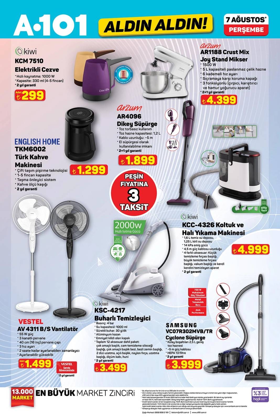 A101’e Saç Parfümü ve Buharlı Temizleyici Geliyor! A101 7 Ağustos Aktüel Kataloğu! 3