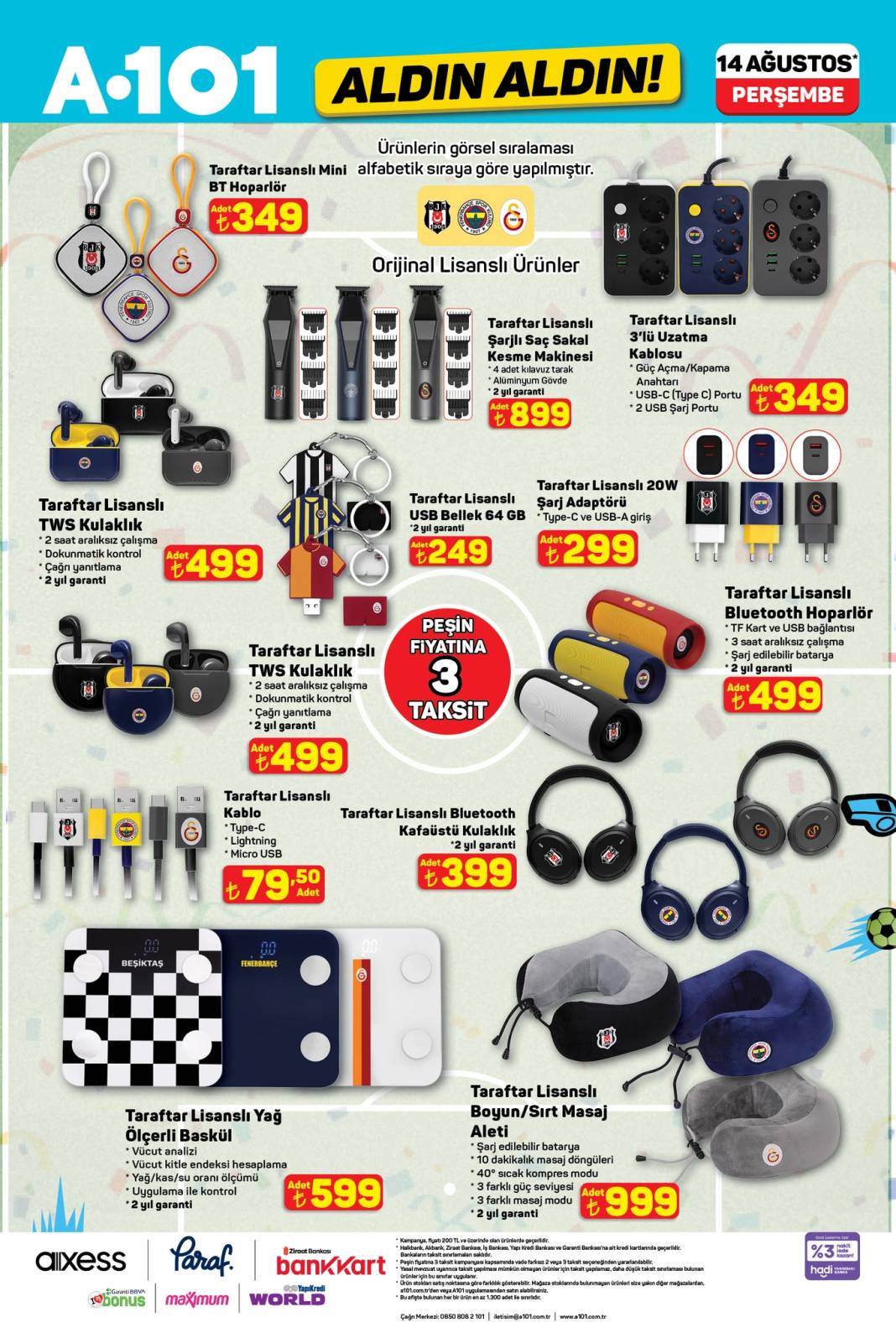 A101’e Peşin Fiyatına 3 Taksitle Kırtasiye Ürünleri Geliyor! A101 14 Ağustos Aktüel Kataloğu! 3