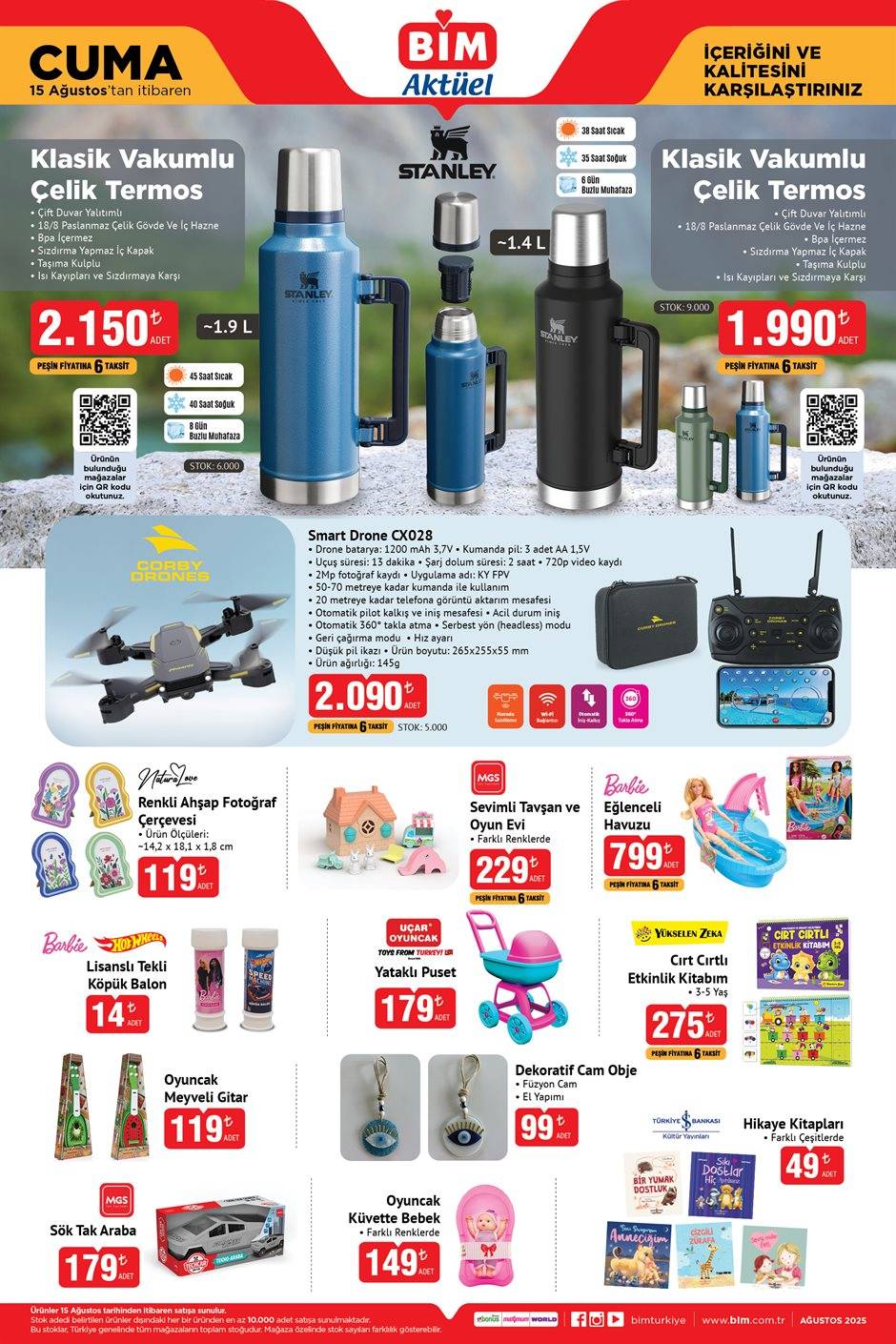 BİM’e Stanley Çelik Termos ve Smart Drone Geliyor! 15 Ağustos BİM Aktüel Kataloğu! 2