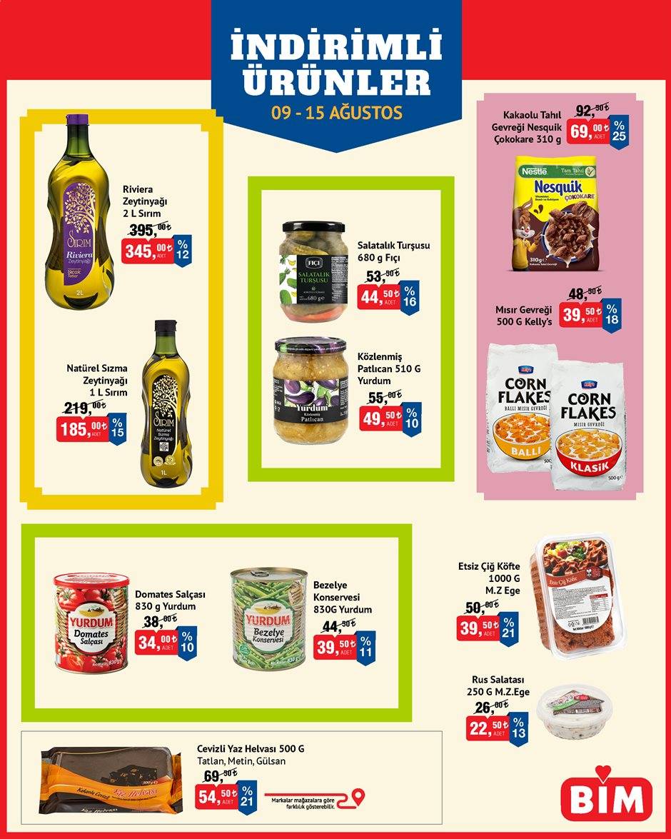BİM’de Bugün Zeytinyağı, Salça ve Peynire İndirim Geldi! BİM 15 Ağustos Aktüel Kataloğu! 1