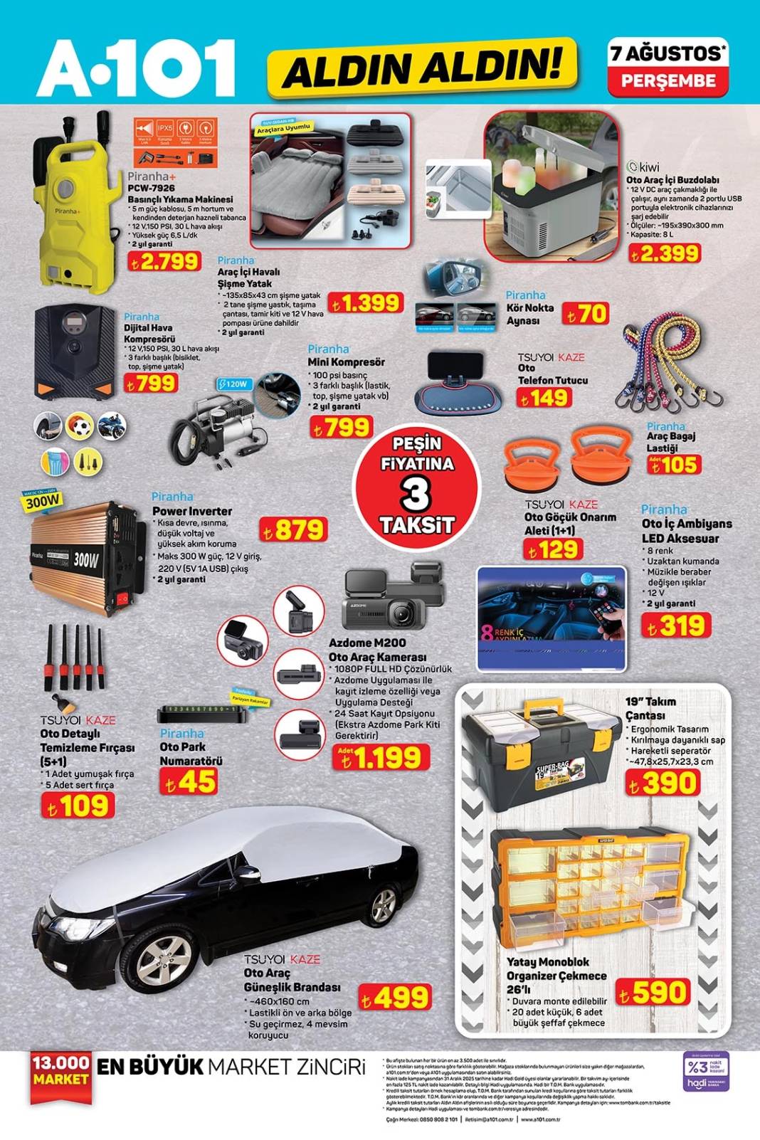 A101’e Araç Güneşlik Brandası Geliyor! A101 7 Ağustos Aktüel Kataloğu! 1