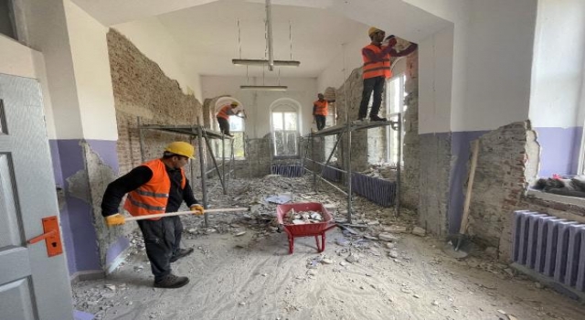 Tarihi cephe gerisi hastanesinin müze olması için restorasyona başlandı