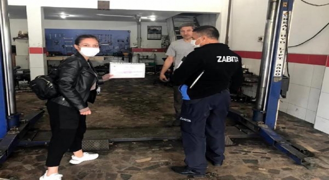 Süleymanpaşa’da oto tamircilerine atık yağ bilgilendirilmesi 