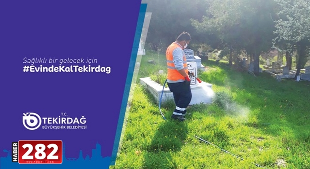 Büyükşehir Belediyesinden Mezarlıklarda Herbisit Uygulaması