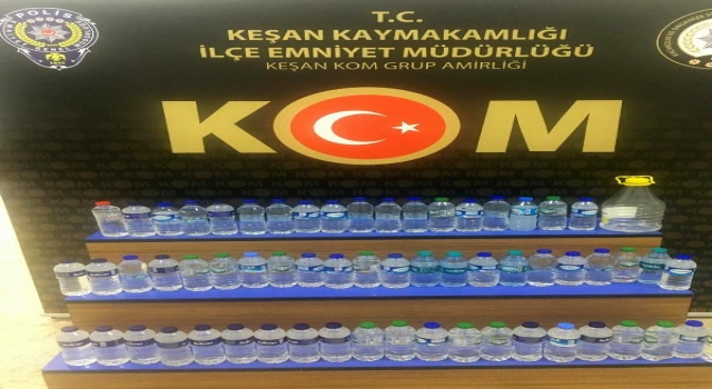 Edirne’de sahte içkiye 2 gözaltı