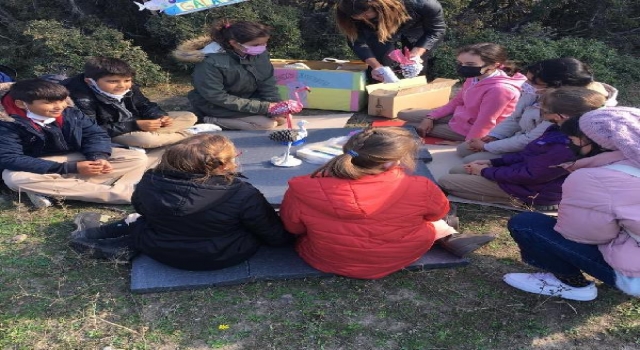 Gala Gölü’nde öğrencilere açık hava sınıfı etkinliği