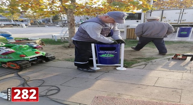 Ergene’de Deforme Olan Çöp Kovaları ve Konteynerleri Yenileniyor