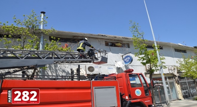 Depoda mahsur kalan kediyi itfaiye kurtardı