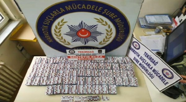 Tekirdağ’da  4 bin adet uyuşturucu hap ele geçirildi