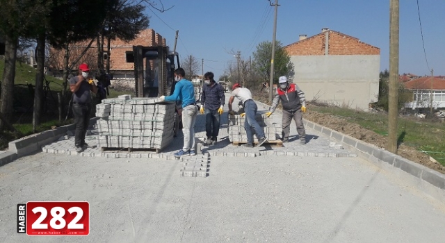Malkara'da yol yapım çalışmaları sürüyor