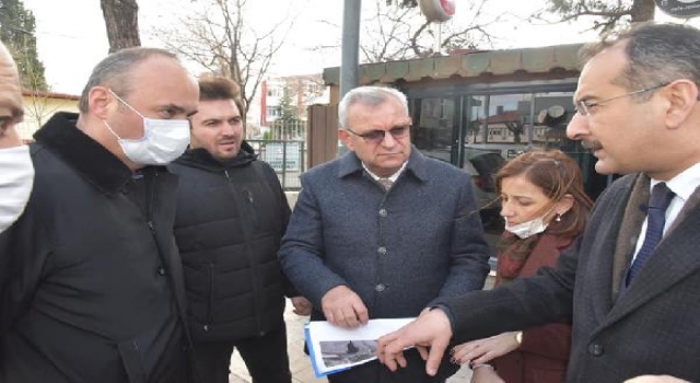 Vali Canalp, Hastane Caddesi proje alanında incelemede bulundu