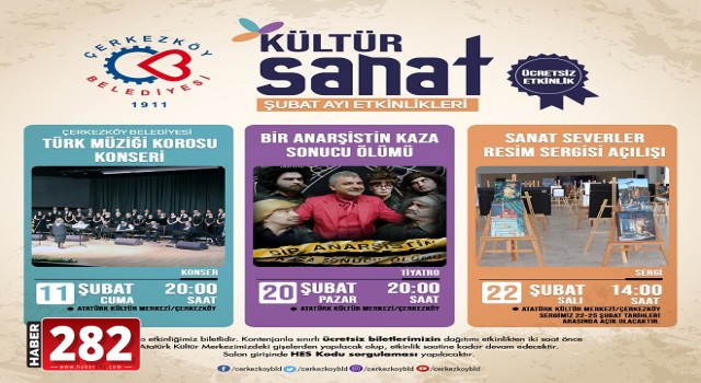KÜLTÜR SANAT ETKİNLİKLERİMİZ ŞUBAT AYINDA DA DEVAM EDİYOR