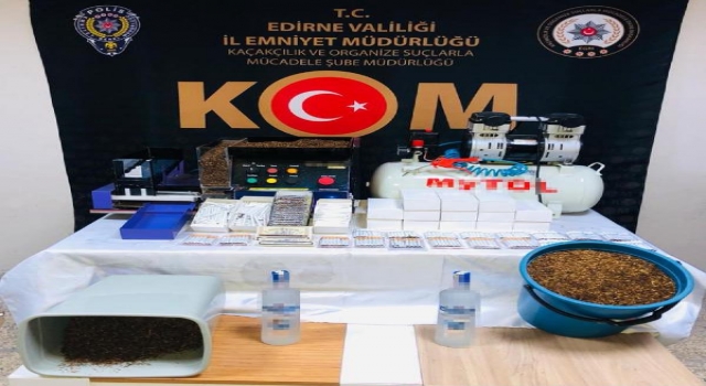 Edirne’de kaçak tütün ürünleri ele geçirildi