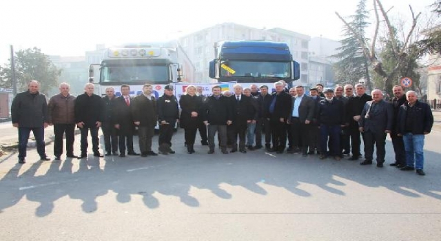 Uzunköprü’de Ukrayna için toplanan 1 TIR dolusu insani yardım, yola çıktı