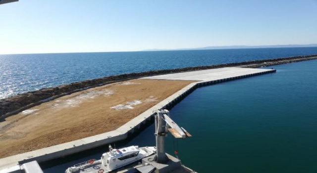 Enez Deniz Gümrük Kapısı rıhtım inşaatı tamamlandı