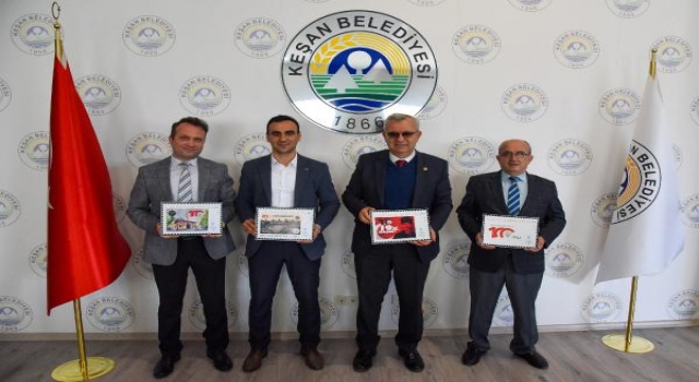 Keşan Belediyesi ve PTT, 100’üncü yıla özel pul bastırdı