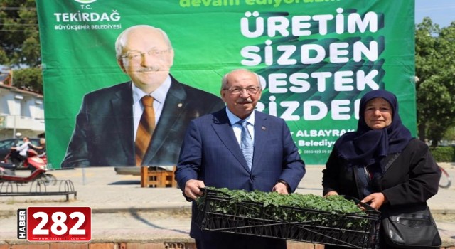 BÜYÜKŞEHİR BELEDİYESİ ÜRETİCİLERE DESTEK OLMAYA DEVAM EDİYOR