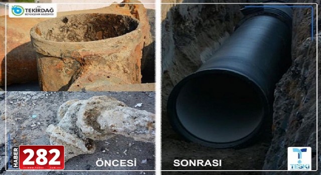 ÇERKEZKÖY'DE 48 SAATTE TAMAMLANMASI ÖNGÖRÜLEN  ANA İSALE HATTI BAĞLANTISI 27 SAATTE TAMAMLANDI