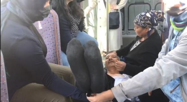 Midibüste fenalaşan yolcusunu sağlık merkezine yetiştirdi