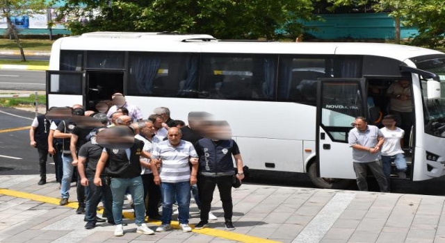 Tekirdağ merkezli HDK operasyonunda gözaltına alınan 36 şüpheli adliyede