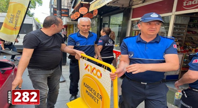 Zabıtamızdan Kaldırım İşgalleri ile İlgili Denetim