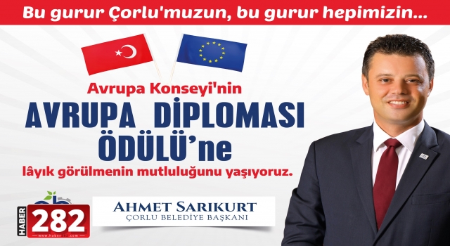 Avrupa Konseyi’nden Çorlu Belediyesi’ne Büyük Ödül