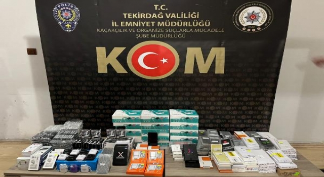 Tekirdağ’da gümrük kaçağı elektronik cihazlar ele geçirildi