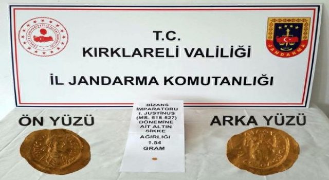 Kırklareli’de Bizans dönemine ait sikke ele geçirildi