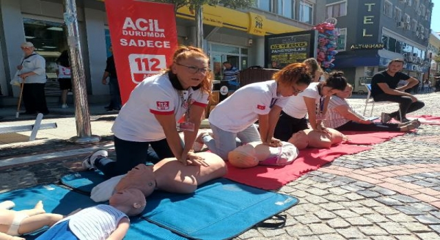 Edirne’de ilk yardımın önemi, caddede uygulamalı anlatıldı