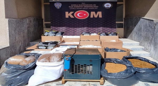 Çerkezköy’de kaçak tütün operasyonu