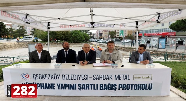 ÇERKEZKÖY HALK KÜTÜPHANESİ PROTOKOLÜ İMZALANDI