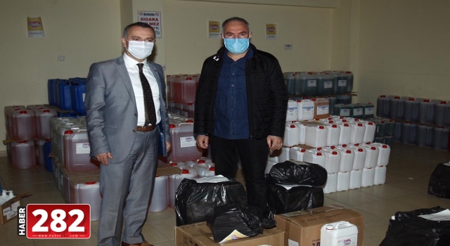 Çerkezköy Milli Eğitim Müdürlüğü okullara maske ve dezenfektan gönderdi