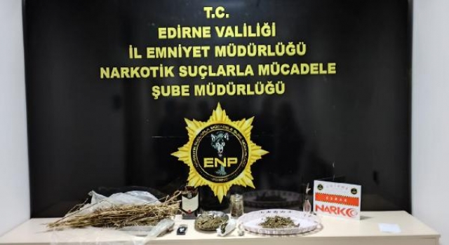 Edirne’de 1 kilo esrar ele geçirildi; 1 gözaltı