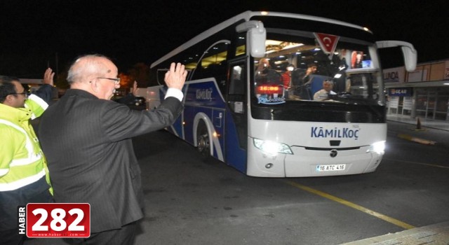 BAŞKAN ALBAYRAK SÜLEYMANPAŞA ŞEHİRLERARASI OTOBÜS TERMİNALİNDE İLK SEFERİ KARŞILADI