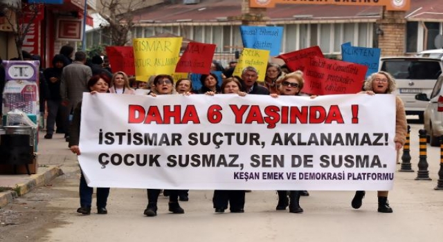 KEŞANLILAR ÇOCUK İSTİSMARINA KARŞI YÜRÜDÜ!