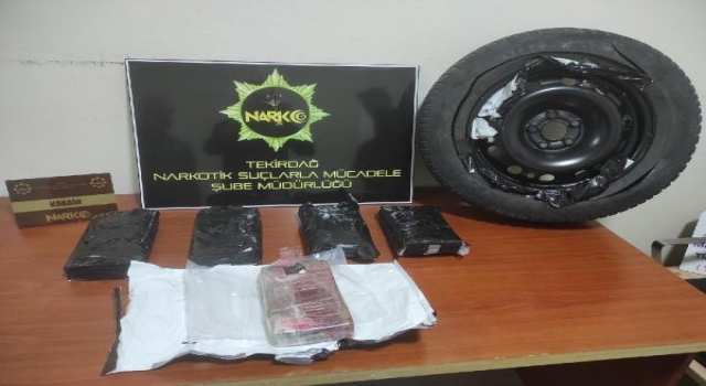 6 kilo kokaini yedek lastiğe gizlemişler 