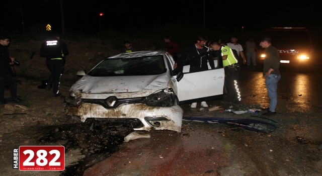 Tekirdağ'da devrilen otomobildeki bir kişi yaralandı
