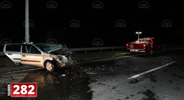 Tekirdağ'da iki otomobilin çarpıştığı kazada sürücülerden biri öldü