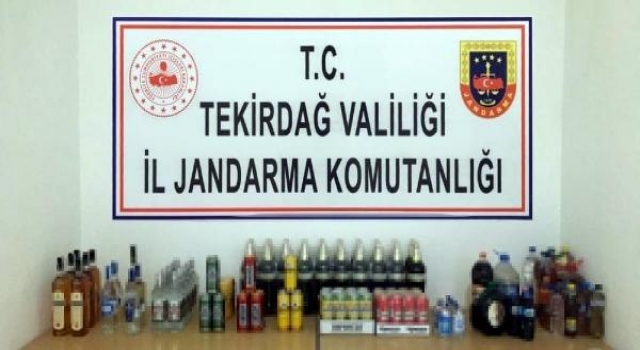 Saray’da sahte ve kaçak içki ele geçirildi; 2 gözaltı