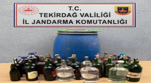 Tekirdağ’da 98 litre kaçak içki ele geçirildi