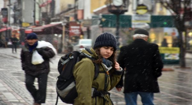 Edirne’de kar yağışı