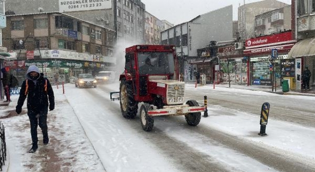 Keşan’da kar yağışı etkili oldu