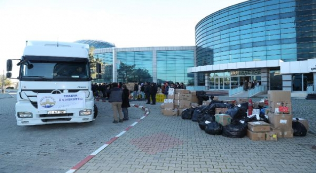 Trakya Üniversitesi, deprem bölgesine yardımlarını sürdürüyor
