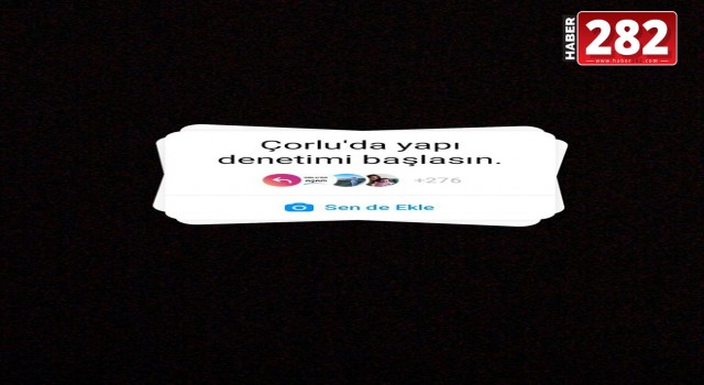 SOSYAL MEDYADAN BAŞLATILAN KAMPANYAYA ÇORLU'DAN DEV KATILIM!