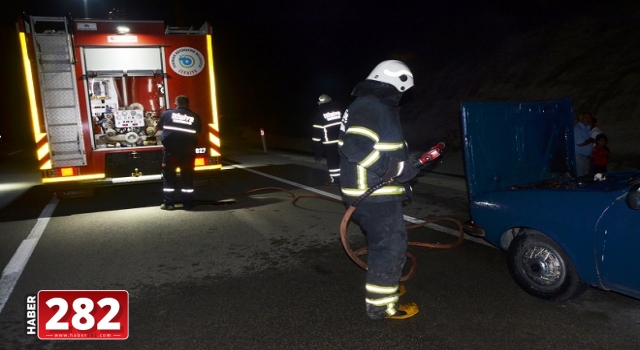 Malkara'da otomobil yangını
