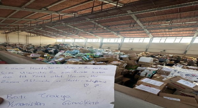 Batı Trakya’dan gönderilen yardım kolisinden çıkan not duygulandırdı