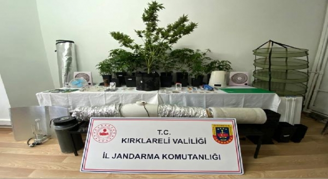 Evi ve iş yerini uyuşturucu serasına çevirmiş